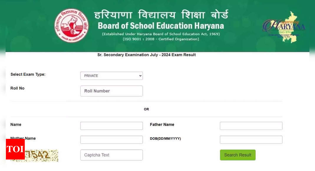 Haryana Board Class 12th Compartment Results 2024 Released, 50.92% Pass: Check Direct Link Here