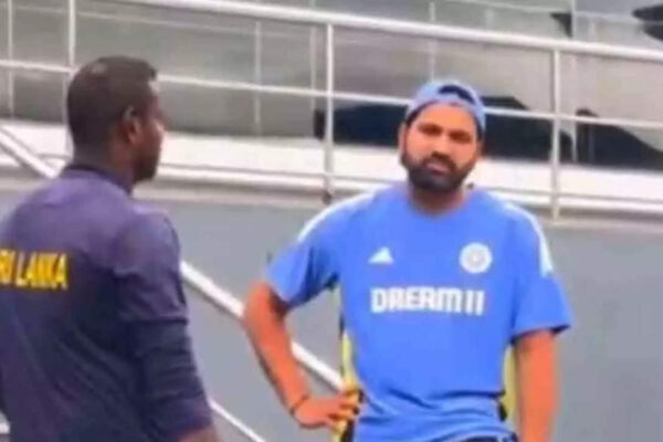 Watch: Rohit Sharma meets Angelo Mathews ahead of ODIs against Sri Lanka | Cricket News