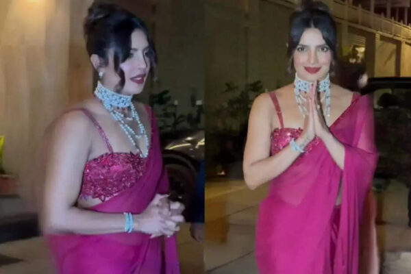 Priyanka Chopra dazzles in vibrant pink sari at brother's wedding celebration