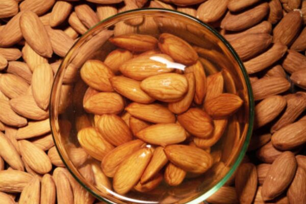 For how long should almonds be soaked?